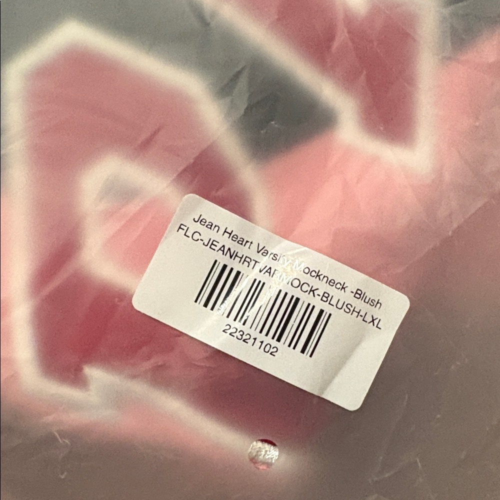 Parke Valentines Varsity Blush Mockneck, NEW - Picture 8 of 13